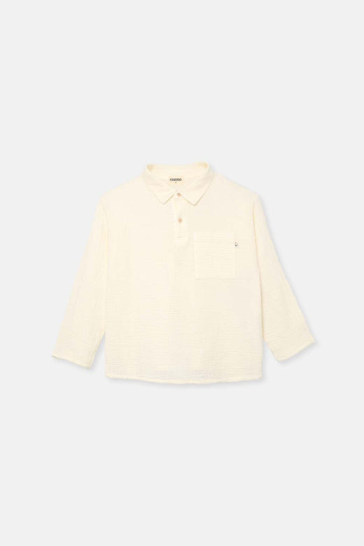 Textured Baby Shirt - Ivory