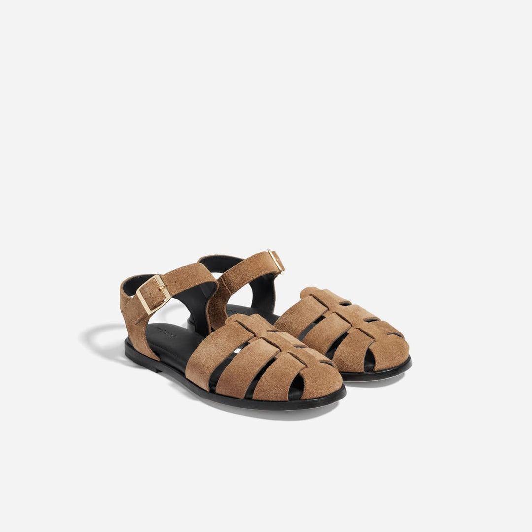 Mira Fisherman Sandal - Taupe Suede - FINAL SALE