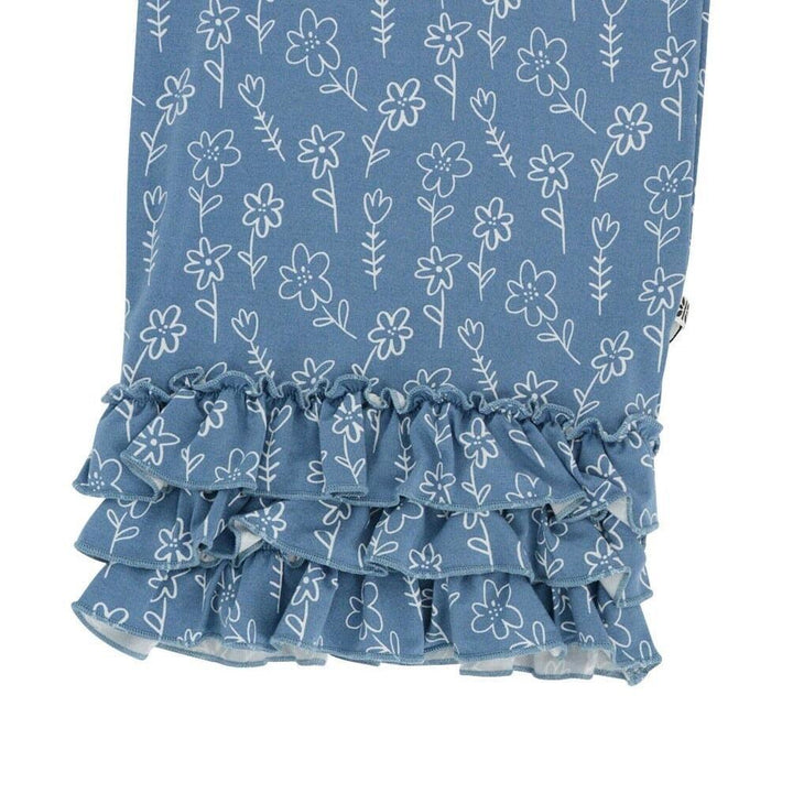 Ruffle Gown - Blue Doodle