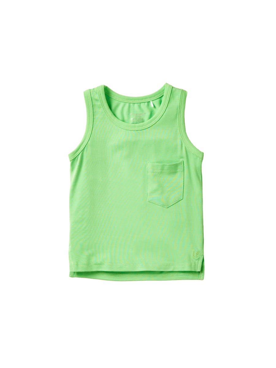 Neon Bamboo Pocket Tank - Green