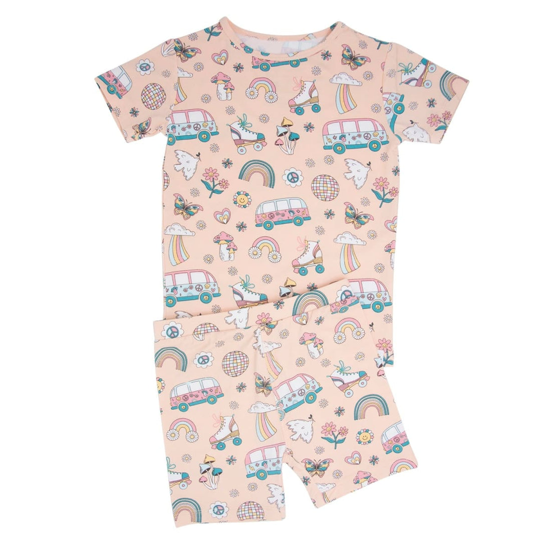 Retro Roller Skates Summer Pajama Set - Groovy Skates