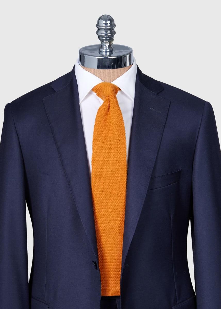 Cashmere Knit Tie - Rust