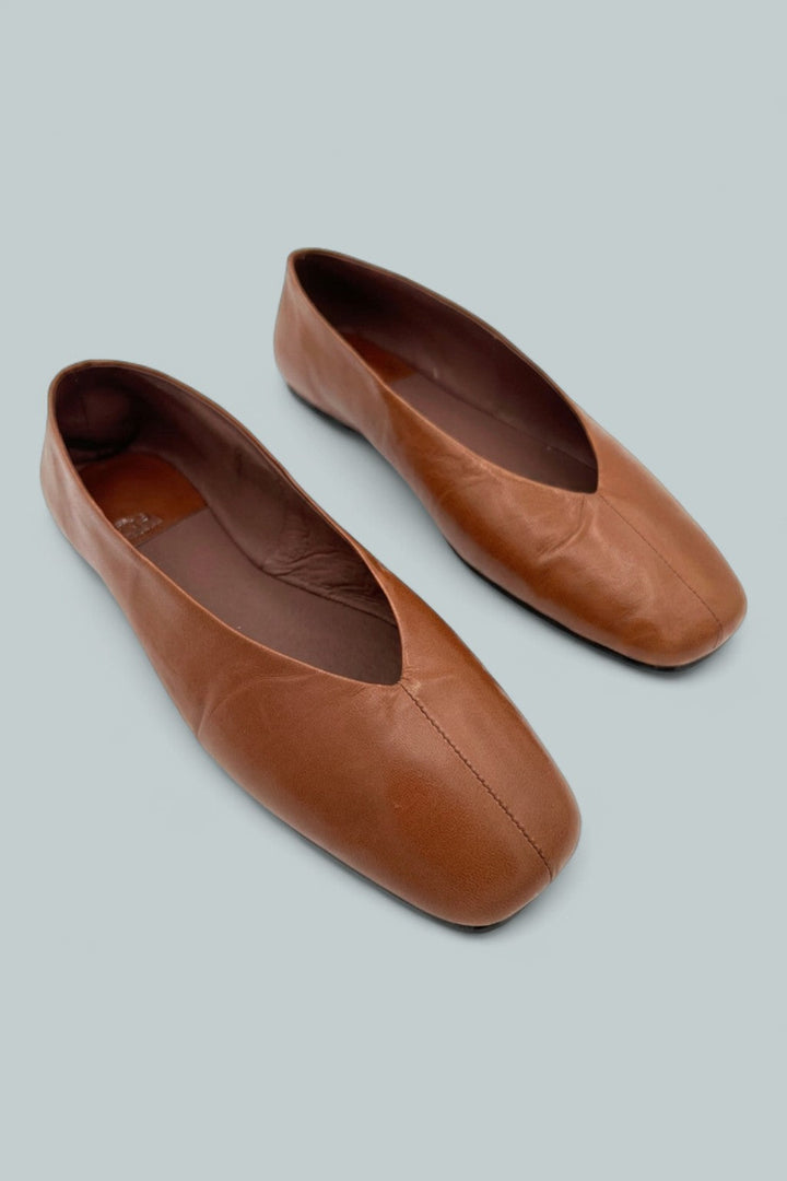 Women's Fathom Square Toe Ballet Flats - Tan