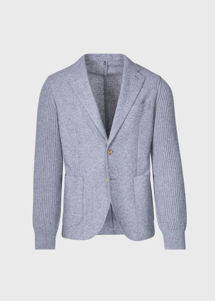 Wool Jersey Blazer - Grey