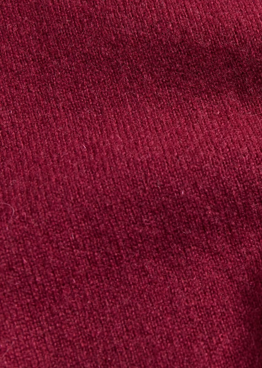 Wool & Cashmere Knitted Shirt - Cherry