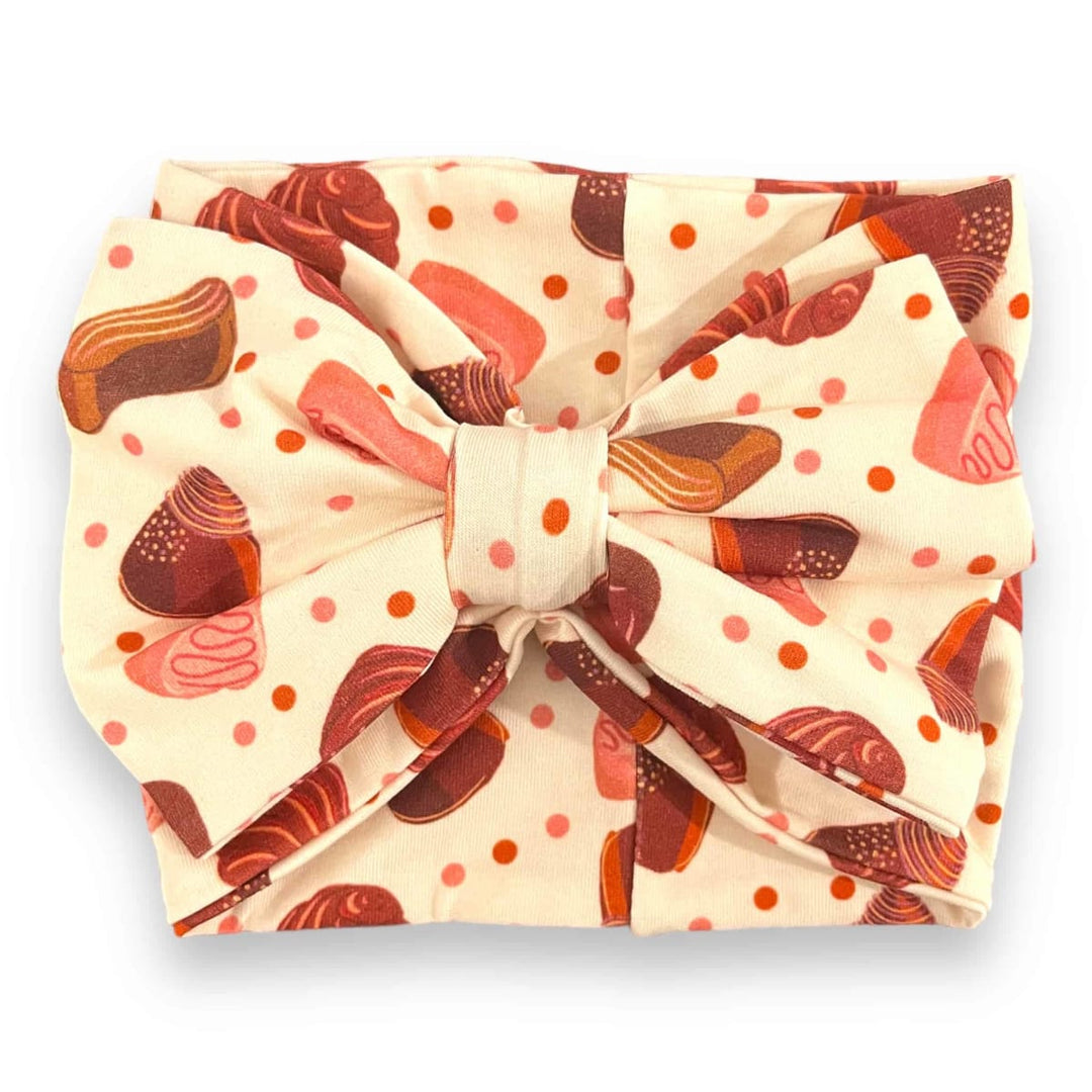 Oversized Bow Headband - Chocolate