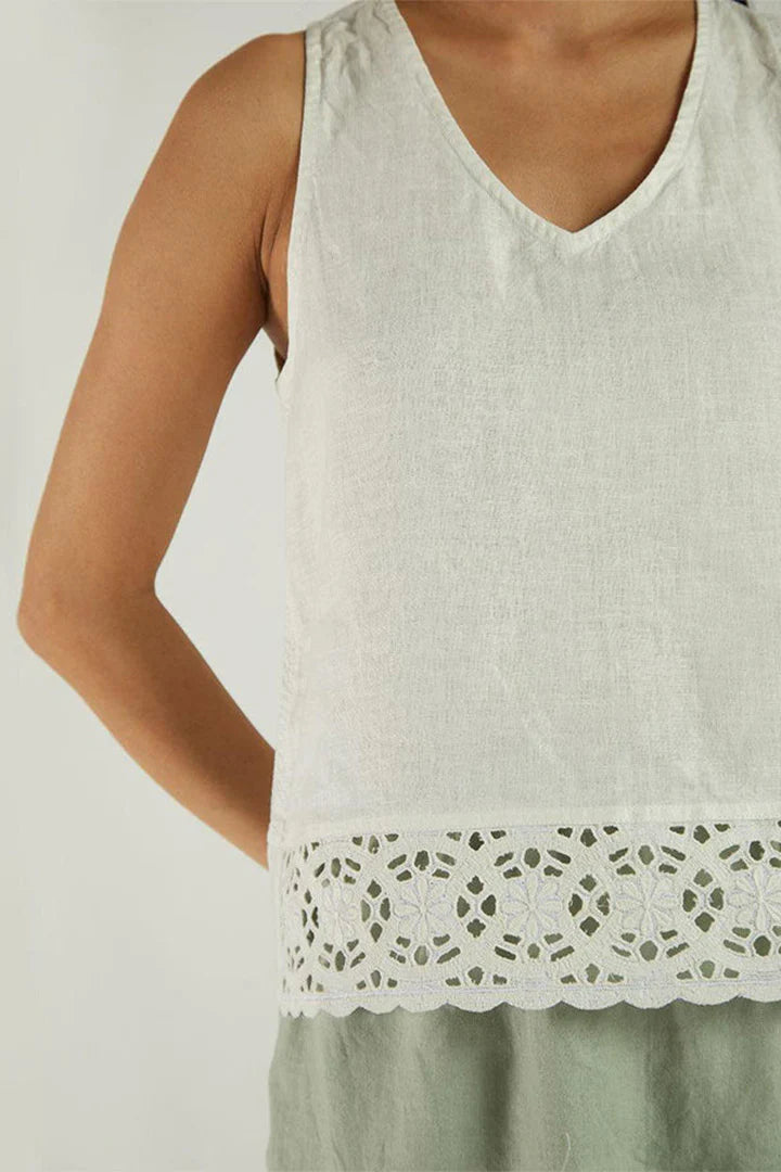Sunkissed Shoulders Top - Shell Off-White