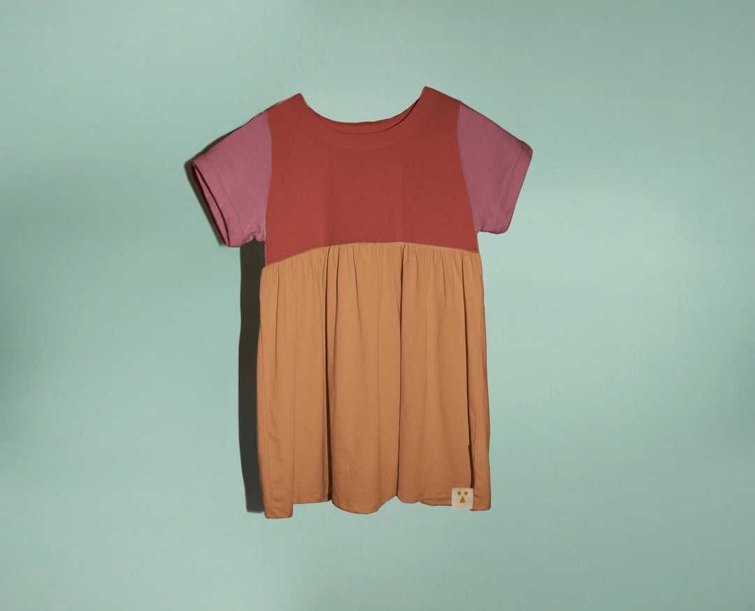 Organic Cotton Color Block Dress - brambleberry