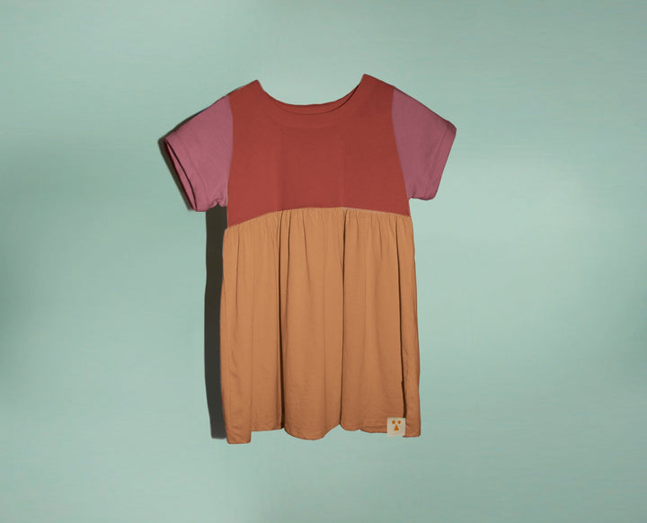 Organic Cotton Color Block Dress - brambleberry