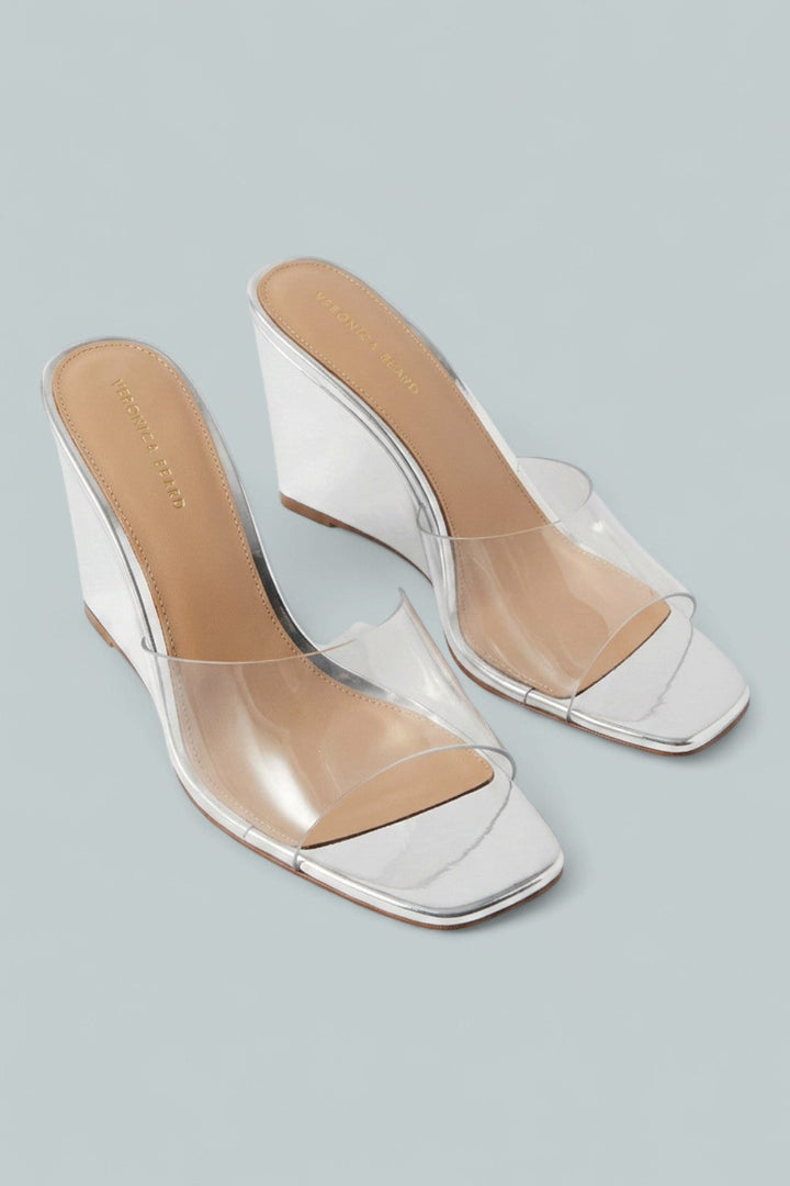 Women's Asha Wedge Sandals - Clear/Silver