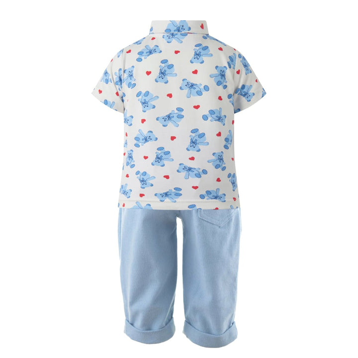 Bear Hearts Polo & Trousers Set