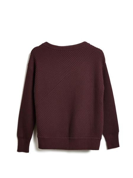 Angled Rib Sweater - Dark Sepia