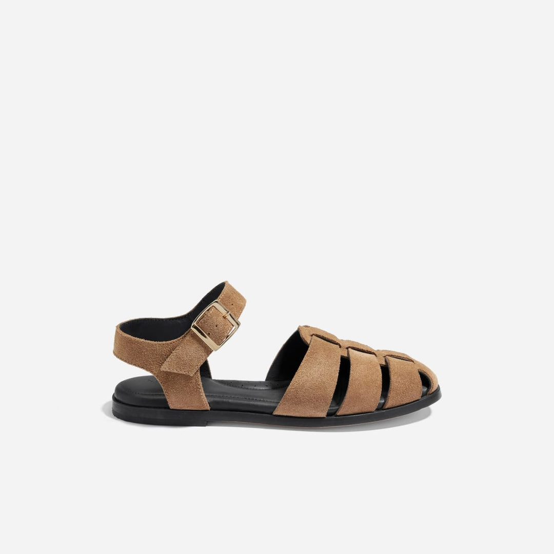 Mira Fisherman Sandal - Taupe Suede - FINAL SALE