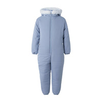 Blue Faux Fur Trim Snowsuit