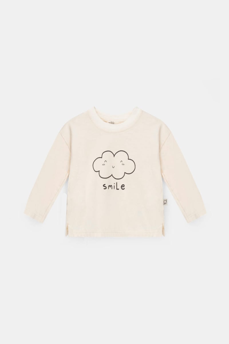Organic Basic Print Baby T-Shirt - Ivory