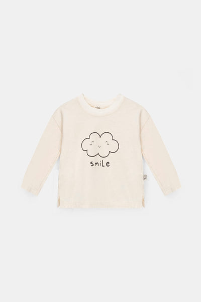 Organic Basic Print Baby T-Shirt - Ivory