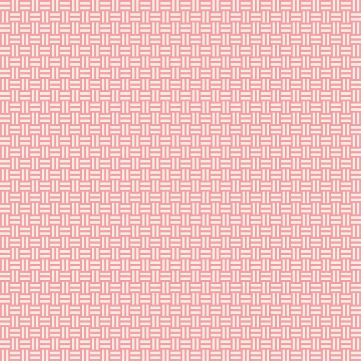 Ruffle Romper - Pink Basketweave