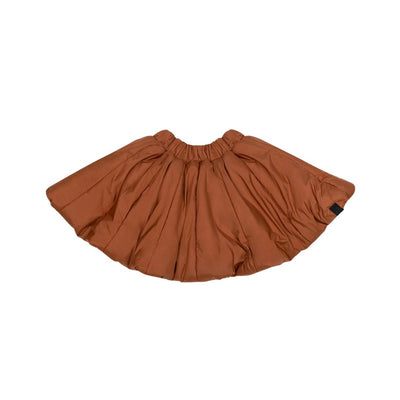 Girls Quilted Nylon Skirt - Rust