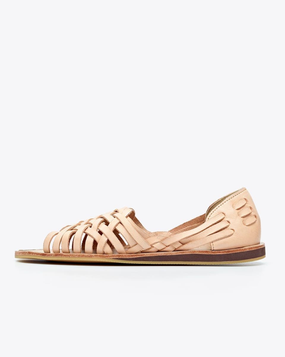 Topanga Peeptoe Sandal - Natural Vachetta