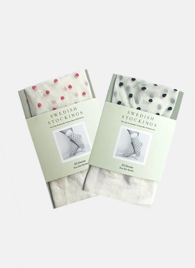 Eva Dot Sock Set - Ivory/Pink