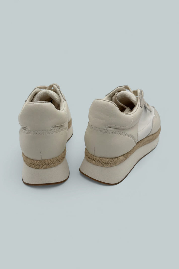 Ivone Platform Sneakers - White Leather