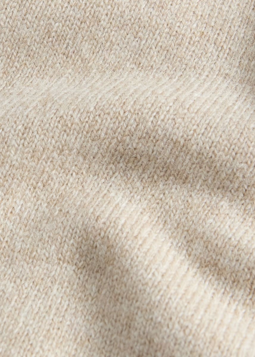 Geelong Wool Button Neck Pullover - Sand