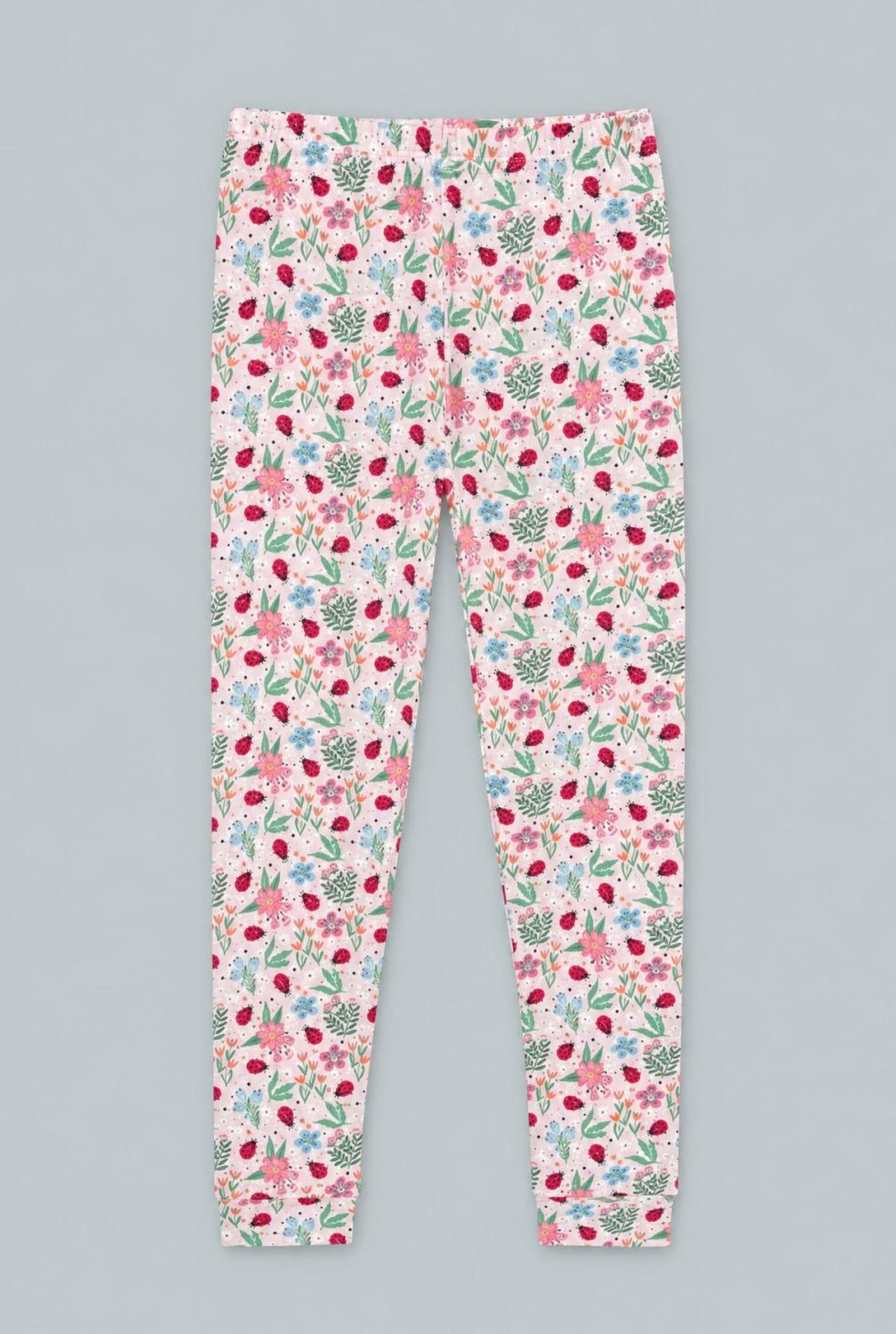 Ladybug Flower Garden Big Kid Pajama Set - Ladybug Garden - Pajamas