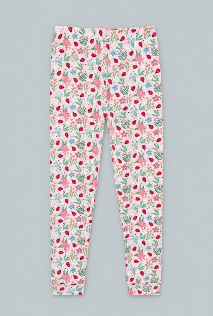 Ladybug Flower Garden Big Kid Pajama Set - Ladybug Garden - Pajamas