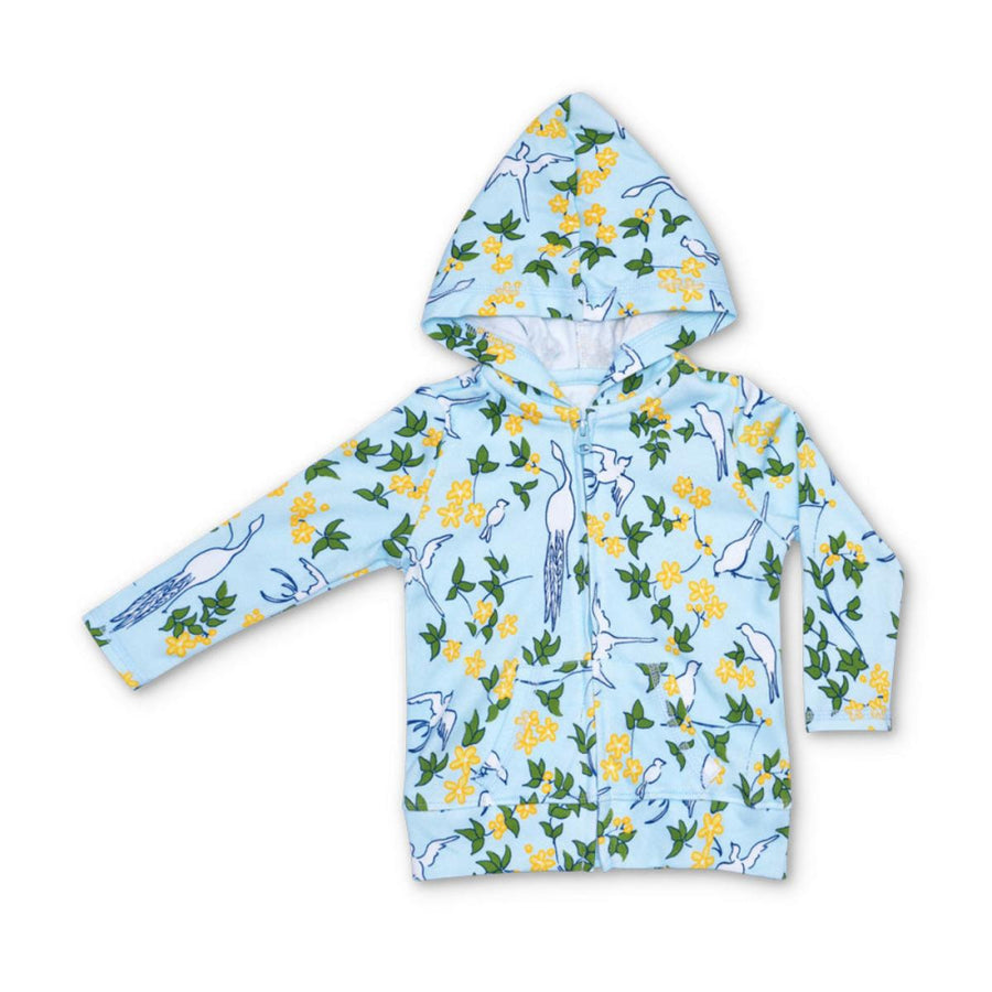 Lala Curio Hoodie - Enchanted Leaves Blue - Hoodie