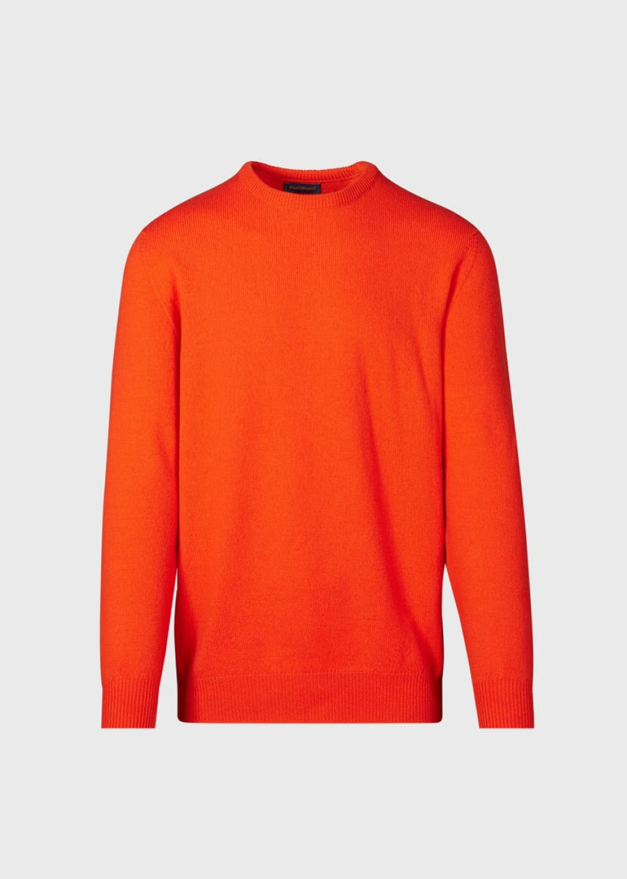 Lambswool Crew Neck Sweater - Orange - Sweater