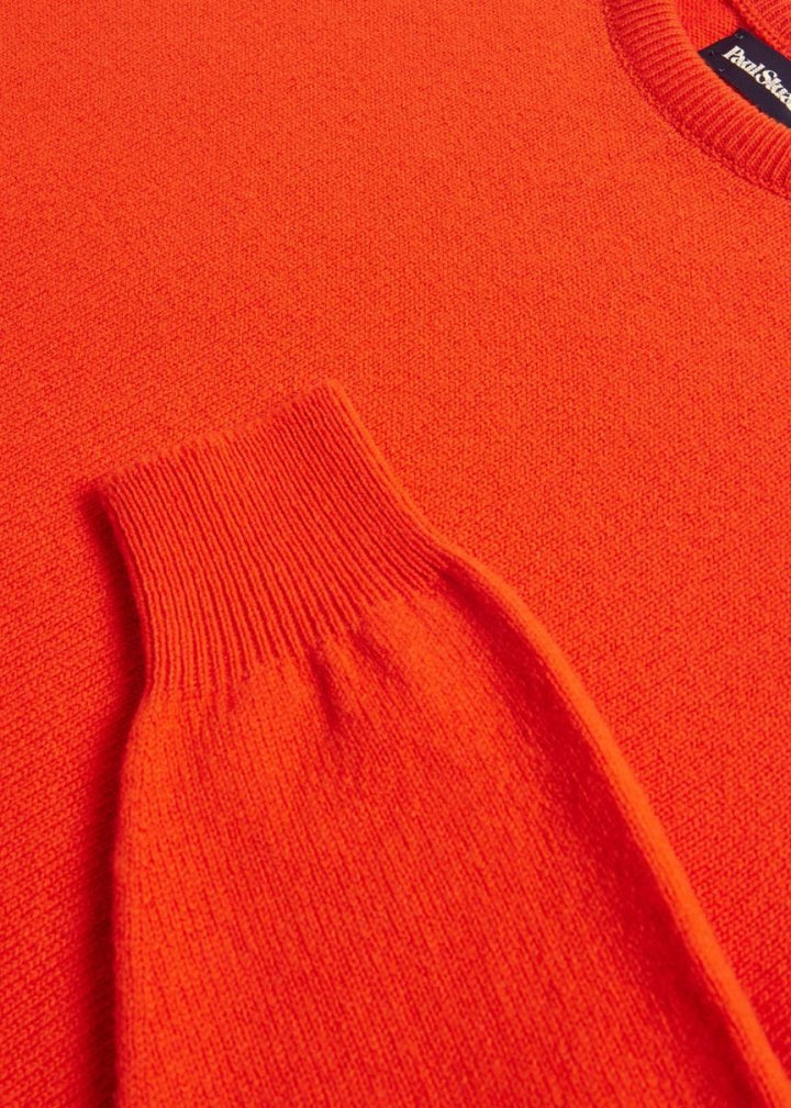 Lambswool Crew Neck Sweater - Orange - Sweater