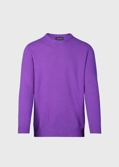 Lambswool Crew Neck Sweater - Plum - XXL (46) - Sweater