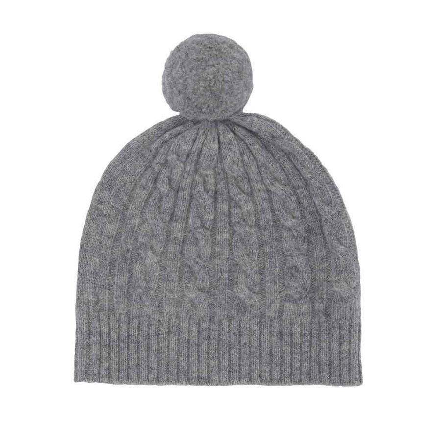 Lambswool Hat - Grey Melange Hats FUB 