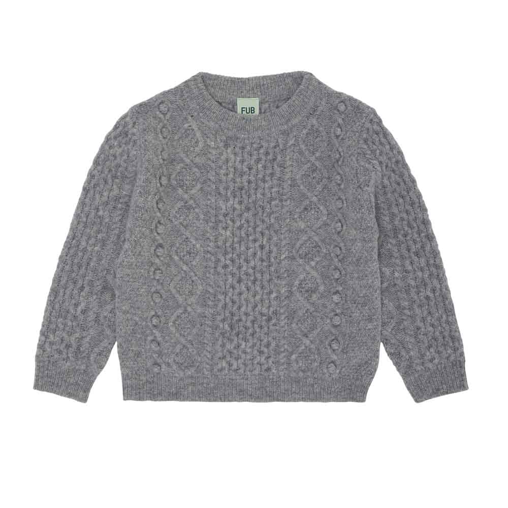 Lambswool Sweater - Grey Melange Sweaters FUB 