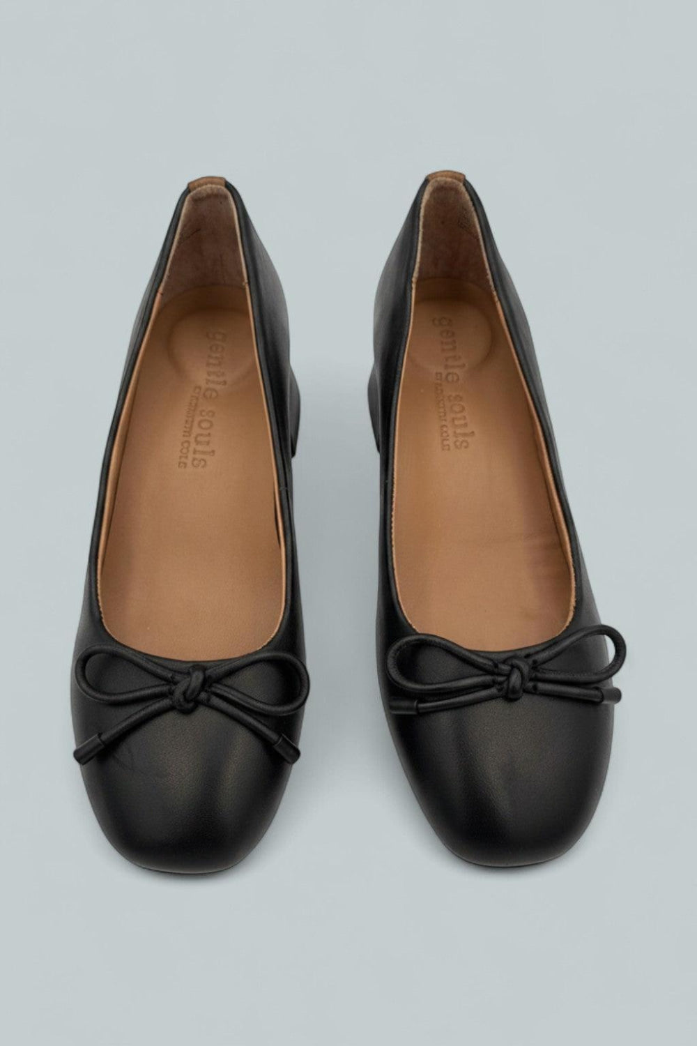 Lancine Leather Bow Heel - Black Leather - 6.5 - Heels