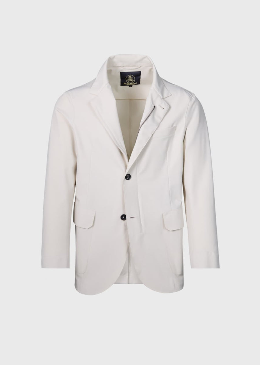 Laser Cut Jersey Blazer - Stone - Blazer