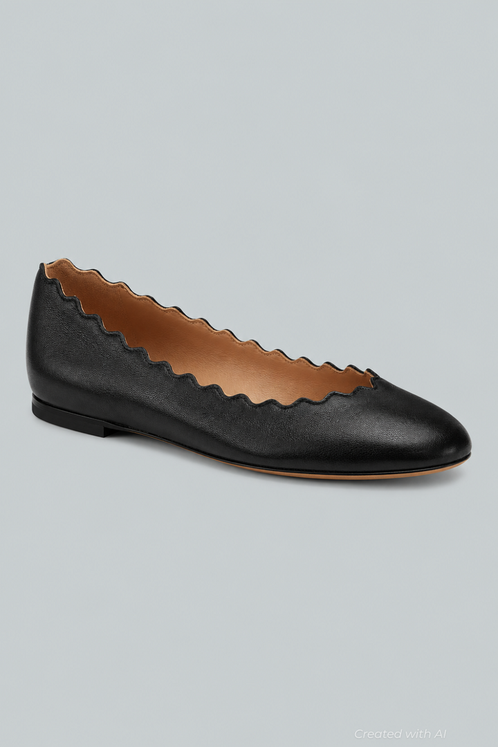 Lauren Leather Ballet Flats - Black Leather - 9 US / 39 EU - Flats