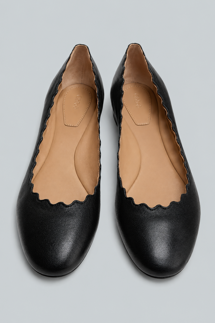 Lauren Leather Ballet Flats - Black Leather - 9 US / 39 EU - Flats