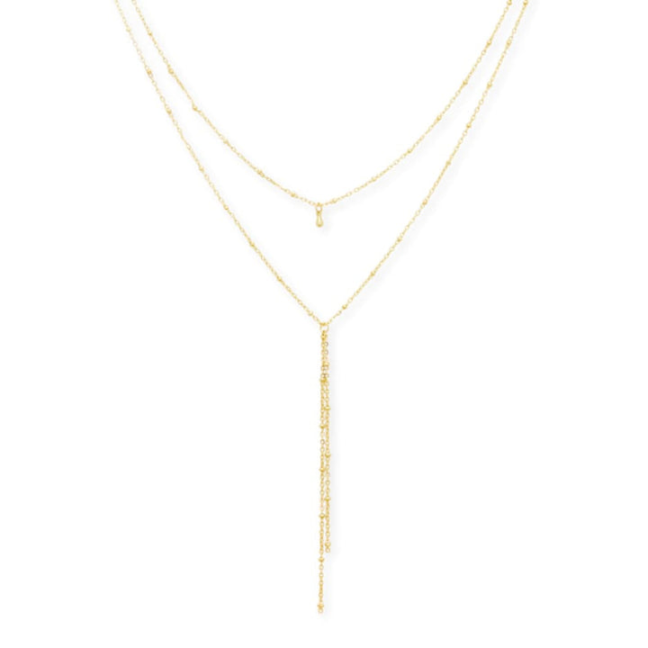 Layered Drop Necklace - gold - One Size - Necklace
