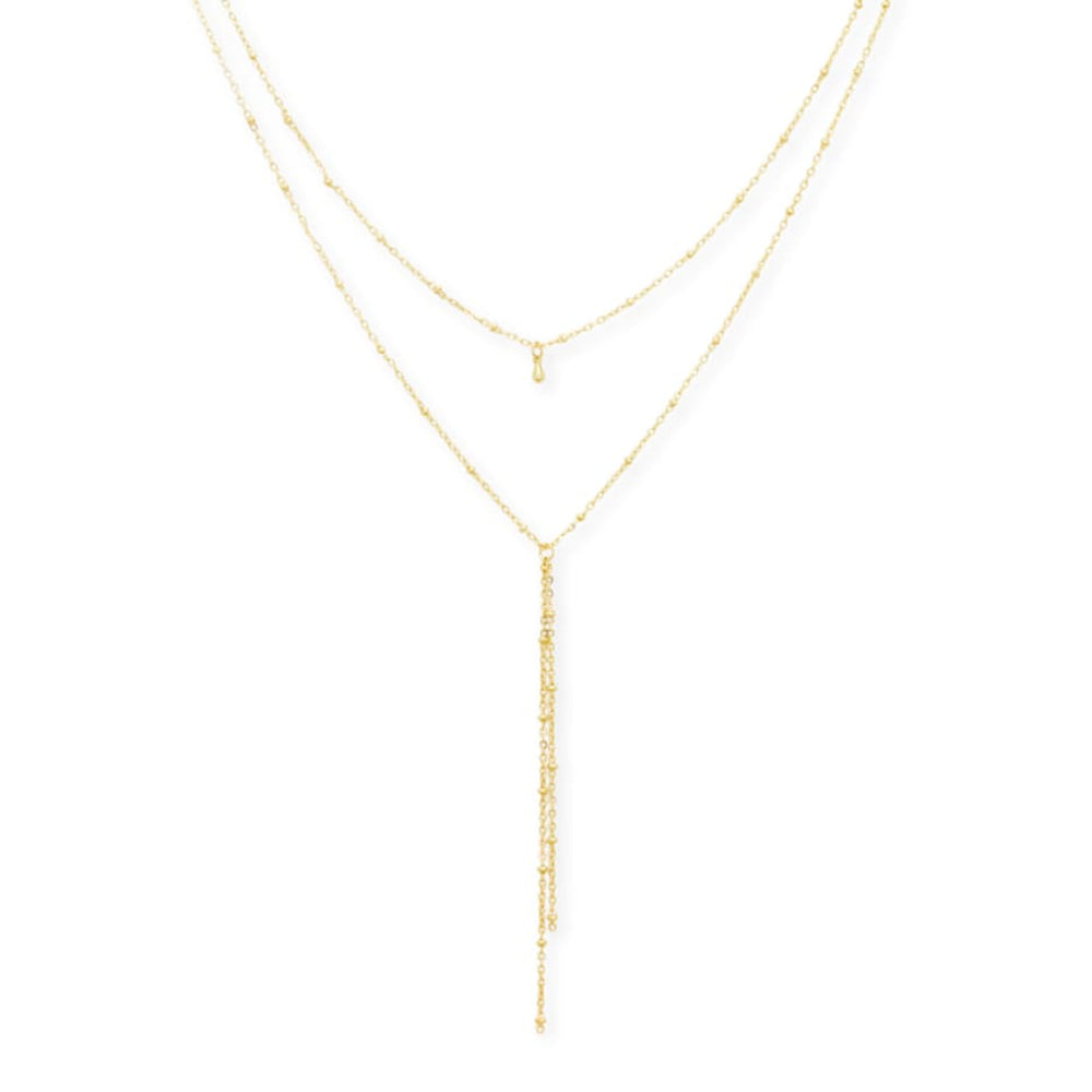 Layered Drop Necklace - gold - One Size - Necklace