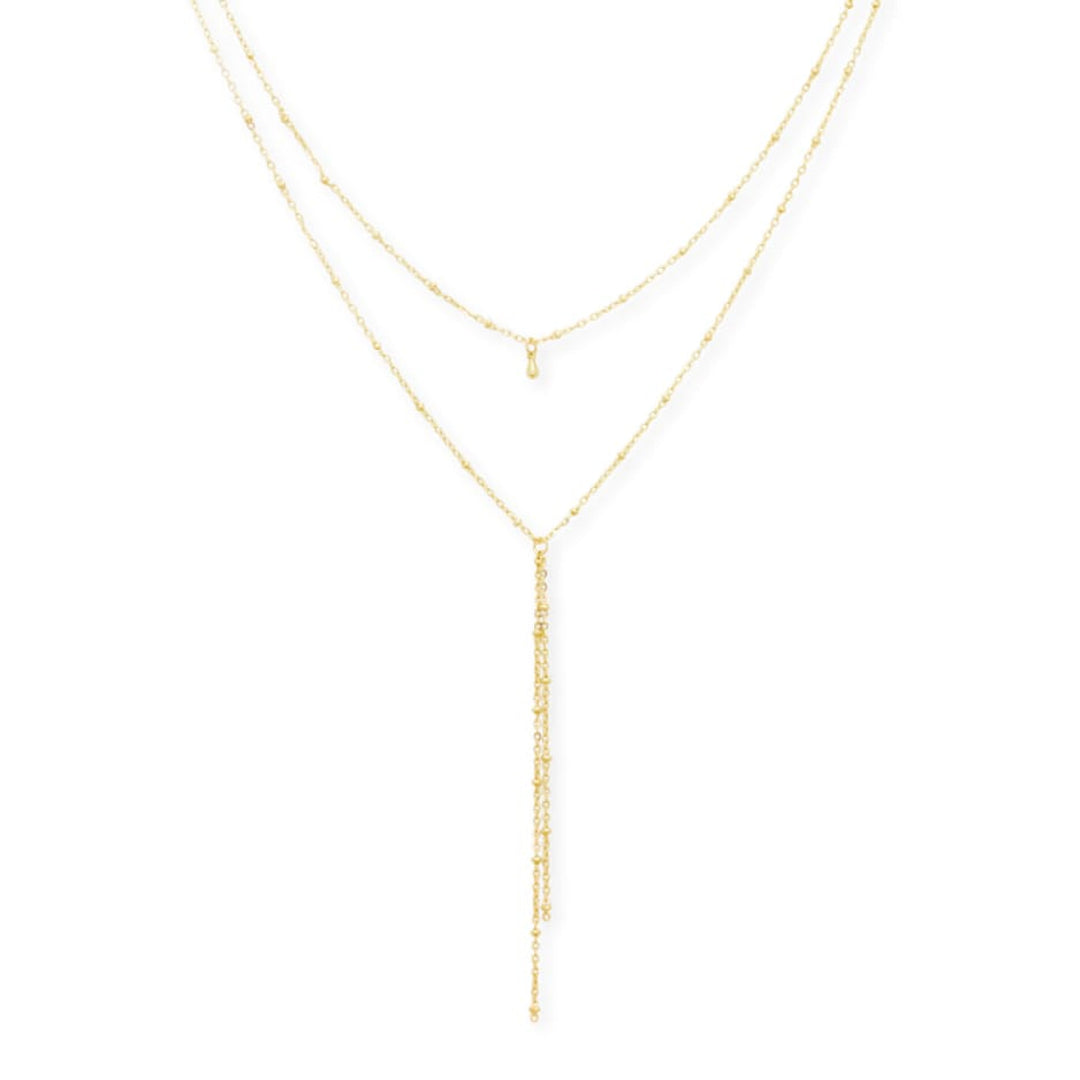 Layered Drop Necklace - gold - One Size - Necklace