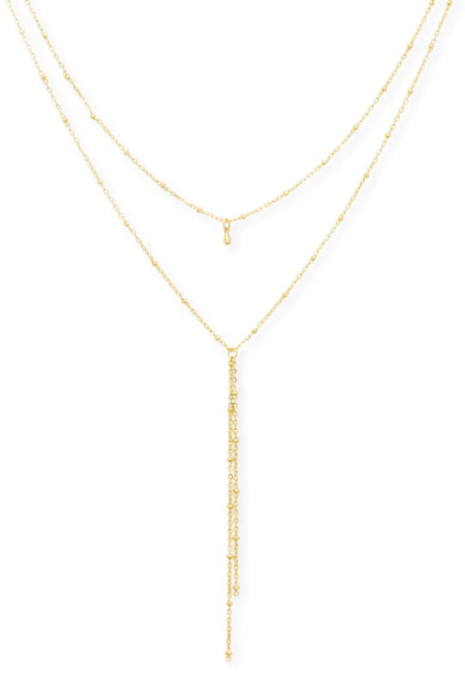 Layered Drop Necklace - gold - One Size - Necklace