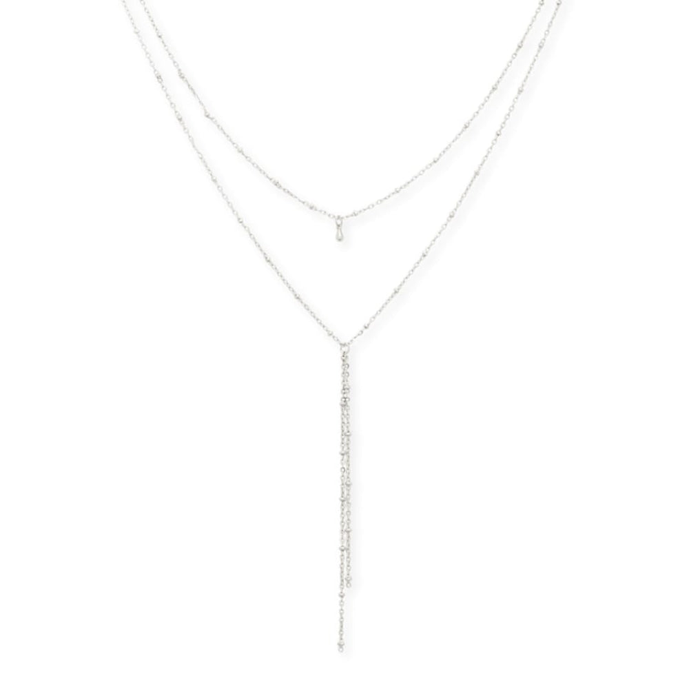 Layered Drop Necklace - silver - One Size - Necklace