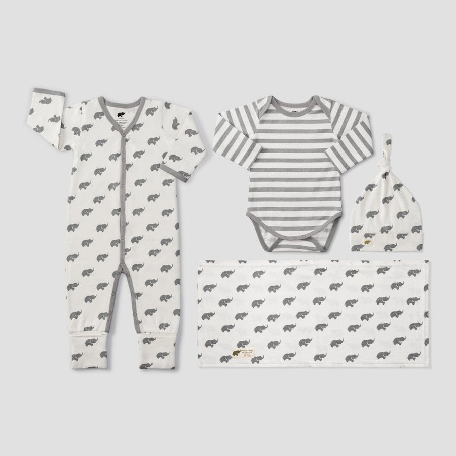 Layette Gift Set - Grey Elephant - Pajamas