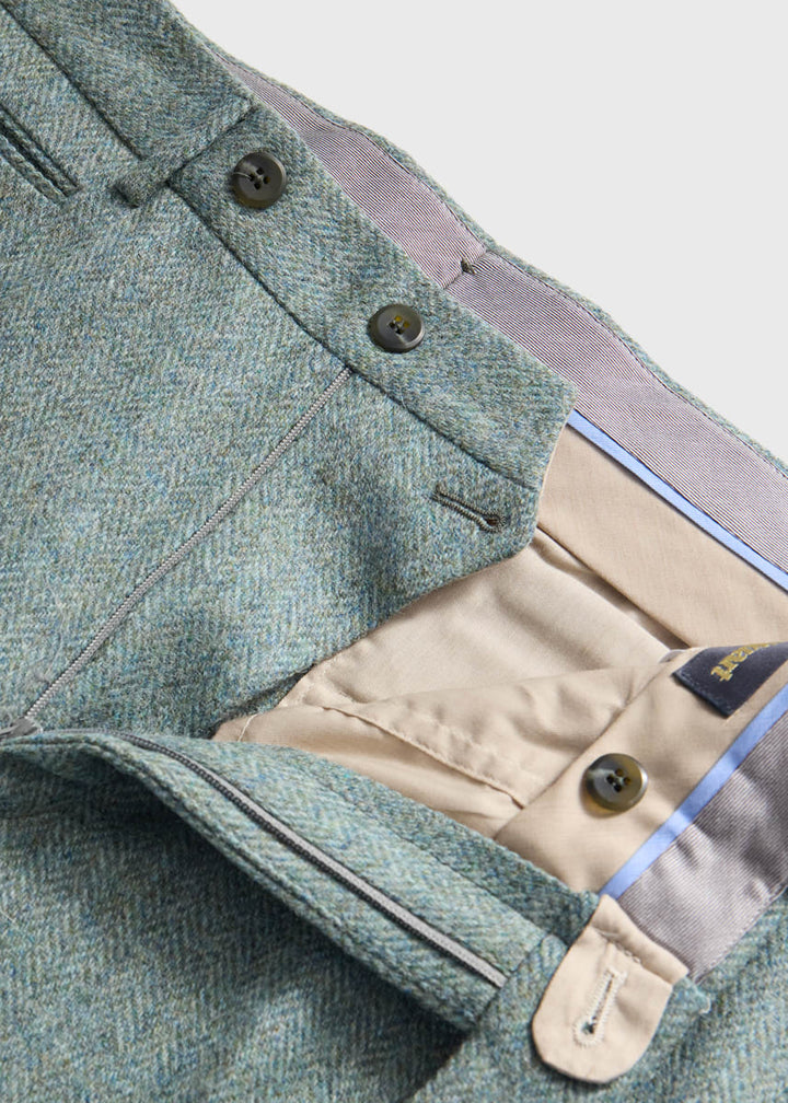 Shetland Wool Dress Trouser - Seafoam Green