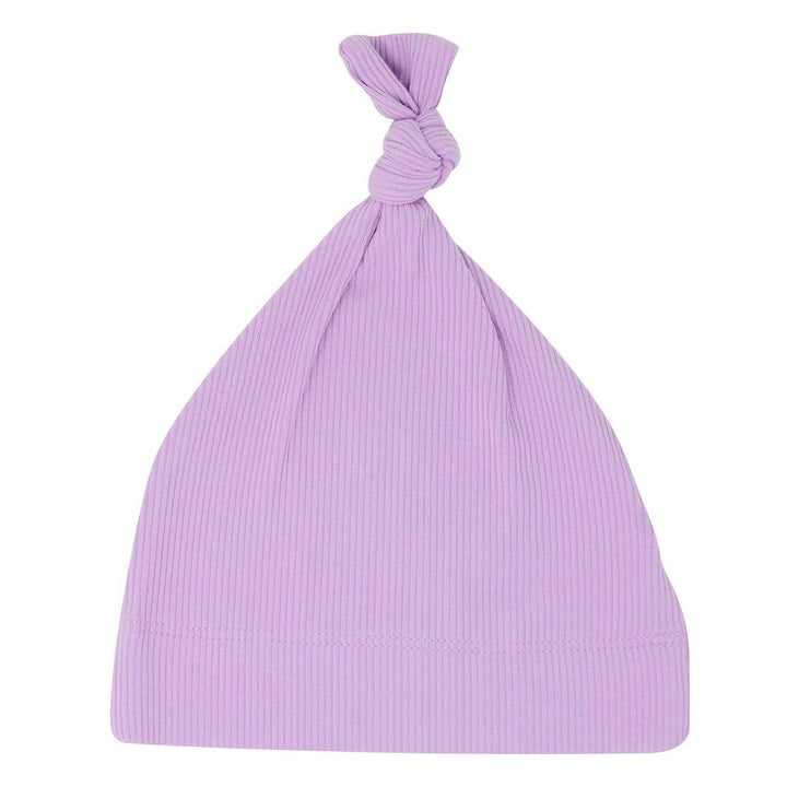 Knot Hat - Lupine Purple Ribbed