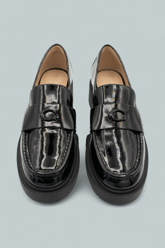 Leah Loafers - Black Patent - 10 - Loafers