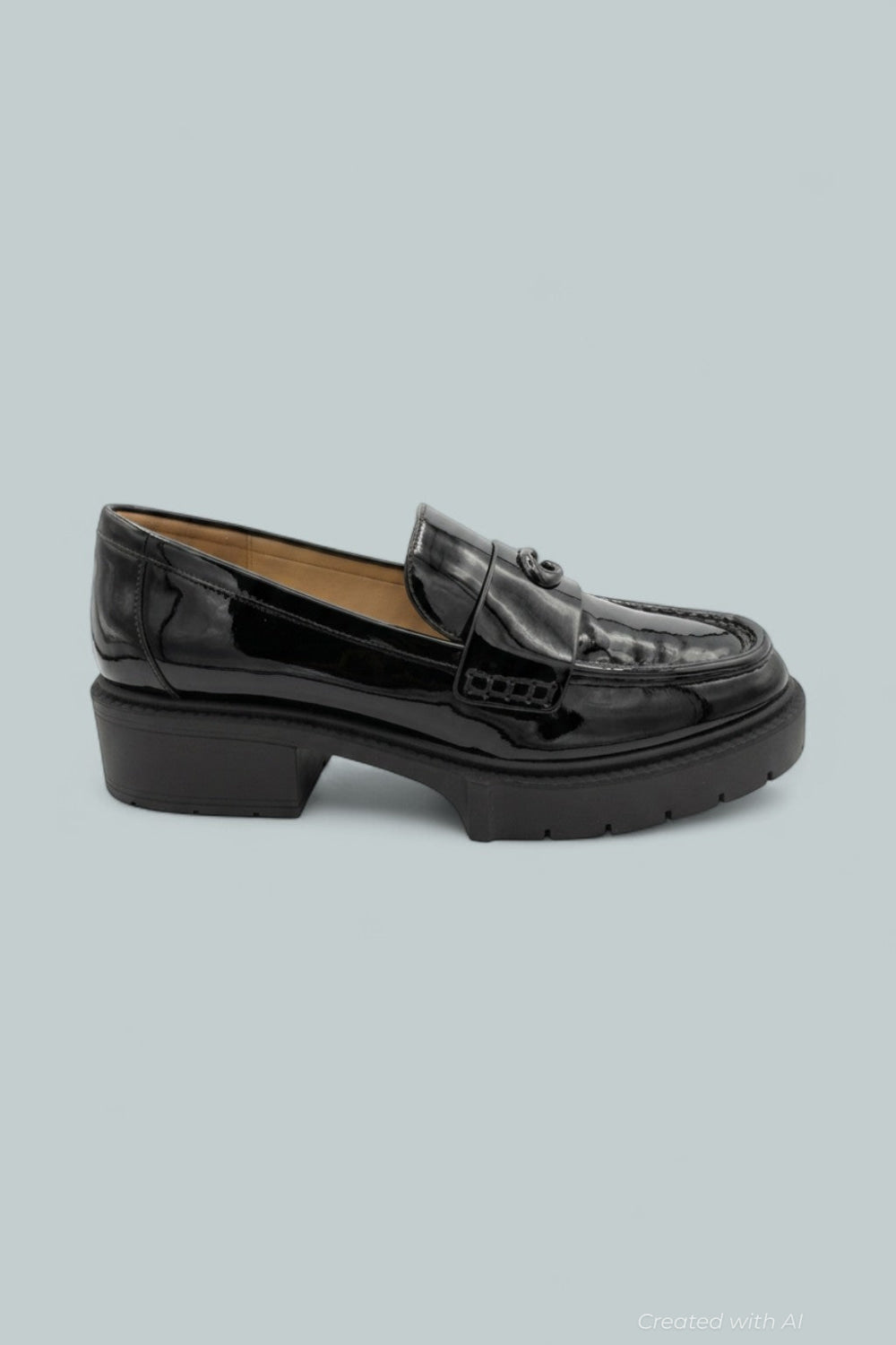 Leah Loafers - Black Patent - 10 - Loafers