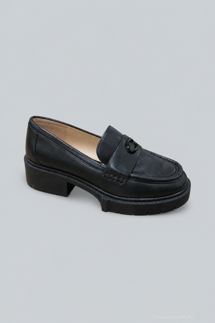 Leah Loafers - Leather/Black - Loafers