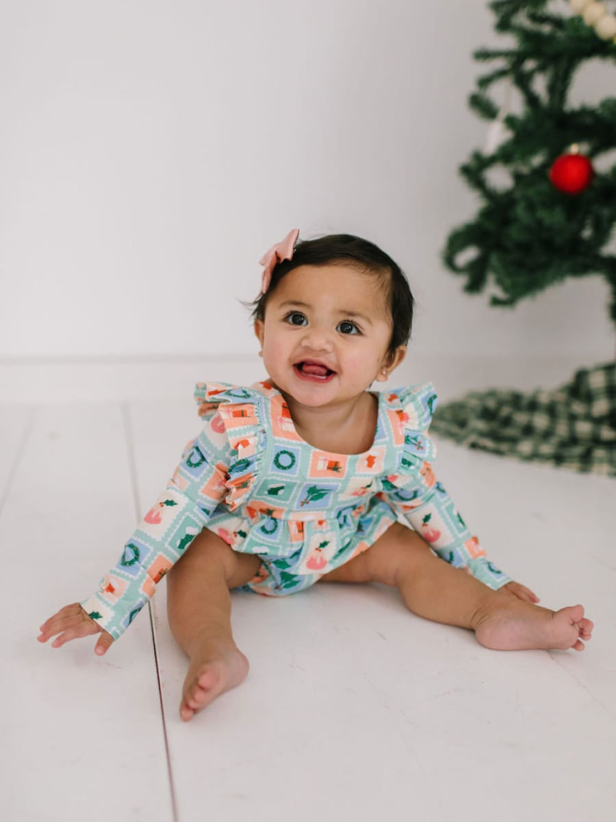 Leah Romper - Holiday Stamps - Romper